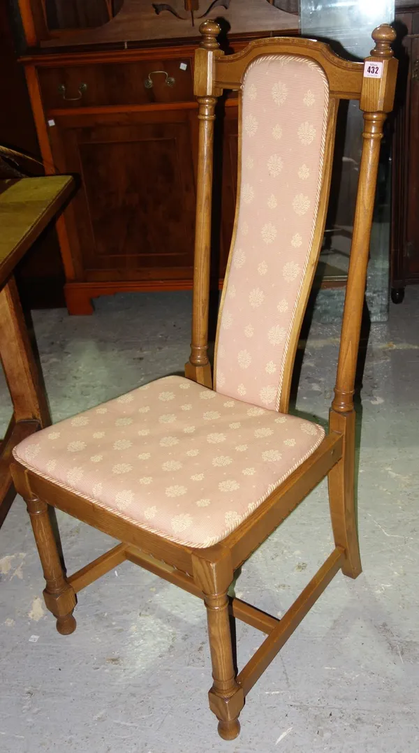 A set of six Ercol dining chairs with turned supports (6).   J8