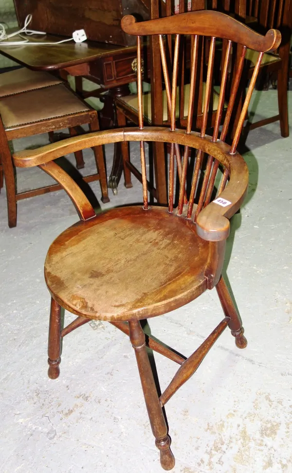 A walnut scullery open armchair.  E7