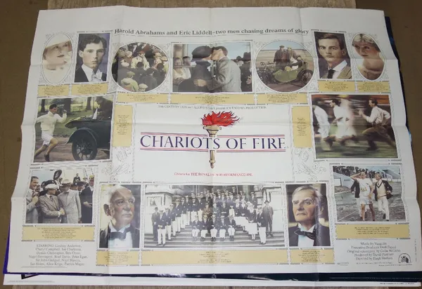Film Posters; a group of six comprising; 'Chariots of Fire', 'Ghost', 'Revolution', 'Desperately Seeking Susan', 'Police Academy', and 'The Emerald Fo