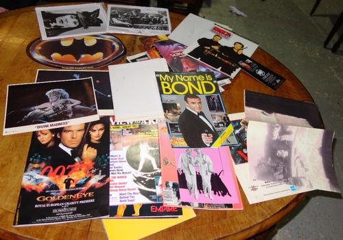 A quantity of TV and film ephemera and collectables including James Bond, Batman and sundry.  CAB