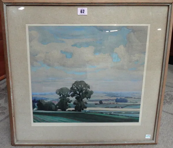 Dorothy Watkins (20th century), Landscape, watercolour, signed and dated 1954, 36cm x 40cm.  M1