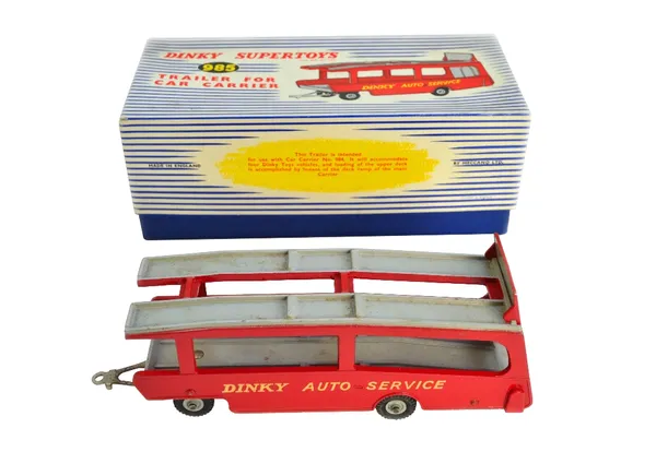 A Dinky Supertoys 985 trailer for car carrier, boxed.  Illustrated