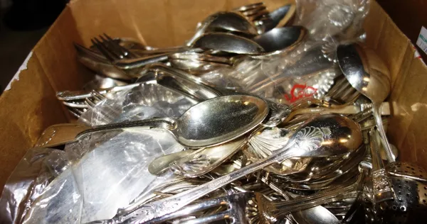 A quantity of silver plated flatware of various dates and patterns (qty).  S2T
