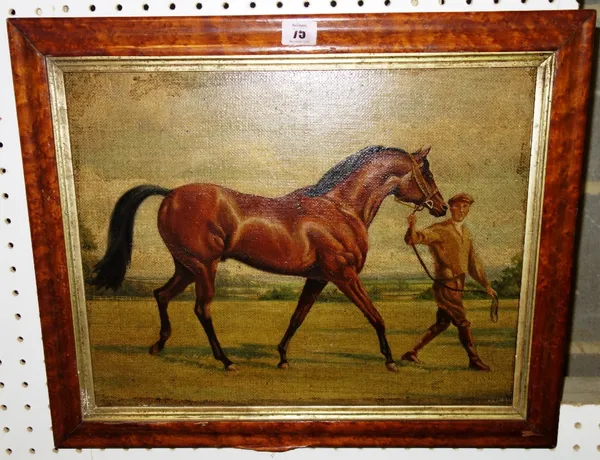 20th century School, a horse, oil on canvas, 43cm wide x 33cm high.  M1