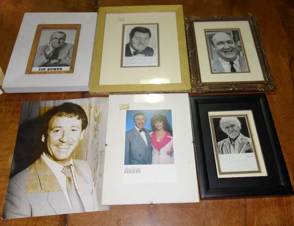 Photographs and Signatures, A quantity of light entertainment and musical figures including Max Bygraves, Tony Christie, David Essex, Dave Allen, Tomm