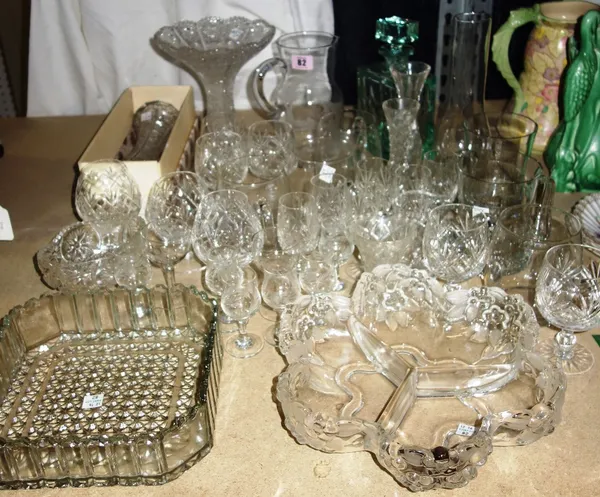 A quantity of 20th century glass including vases bowls, mugs and sundry. (qty)  S2M