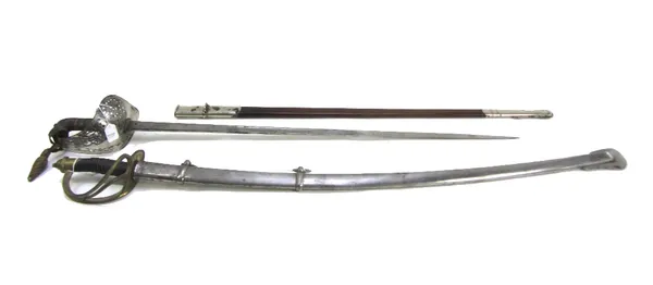 A Georgian officer's sword, the steel engraved blade (82cm) detailed 'xxxmole & Sons, Birmingham, Makers to the War India Offices', with pierced steel