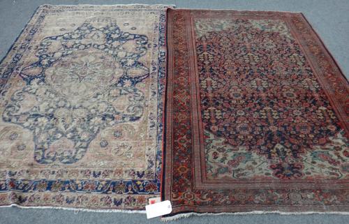 A Tabriz rug, 201cm x 138cm and a Sarough rug, 191cm x 133cm, (2).