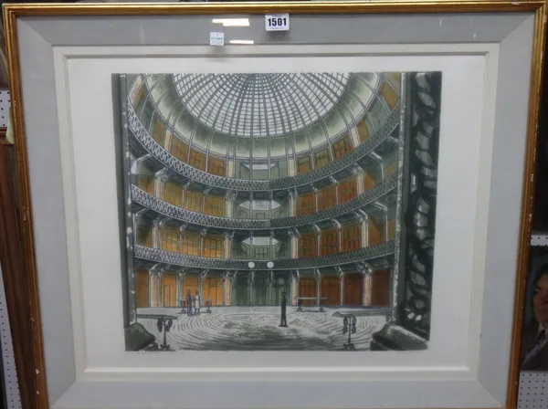 Edward Bawden (1903-1989), The Coal Exchange, colour lithograph, signed artists proof, 45cm x 55cm. DDS