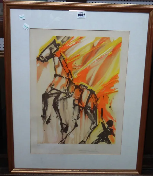 Salvador Dalí (1904-1989), Horse, colour lithograph, signed and numbered 7/200, 41cm x 30cm. DDS
