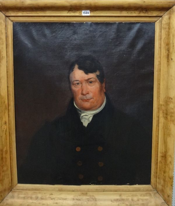 English School (19th century), Portrait of a gentleman, oil on canvas, 75cm x 62cm.