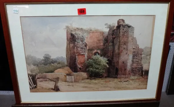 Lewis Pinhorn Wood (fl.1870-1897),View of a ruin, watercolour, signed.