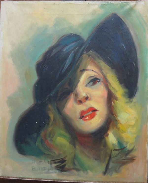 Aime van Belleghem (1922-1996), Portrait studies, four, oil on canvas, unframed, all signed, one inscribed Marcelle Chantal, various sizes, together w