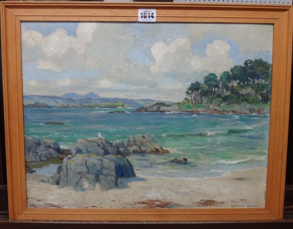 Arthur Jenkins (1871-1940), Camusdarach near Mallaig, oil on canvasboard, signed, 33.5cm x 46cm.