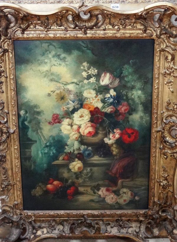 Dutch School (19th century), Floral still life, oil on board, 75cm x 56cm.