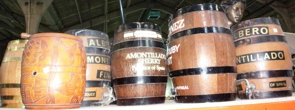 A group of 20th century wooden Port and Sherry barrels.