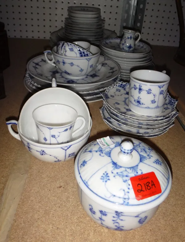 A quantity of Royal Copenhagen blue and white dinner and tea wares. (qty)