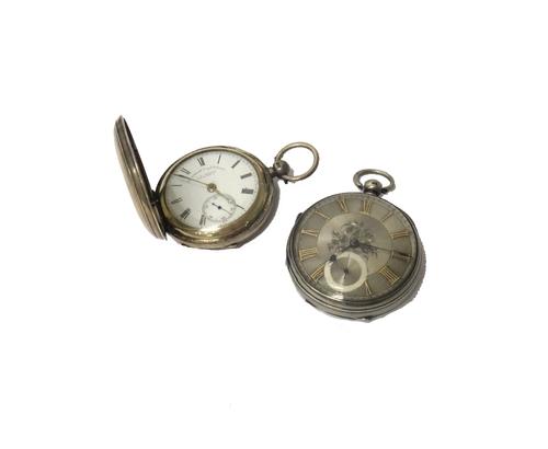 A gentleman's silver cased, key wind, openfaced pocket watch, the gilt fusee movement with a lever escapement, detailed to the back plate R.RICHARDSON