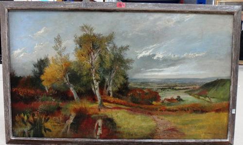 Edward Brooke (19th century), Landscape, oil on board, signed and dated 1879.