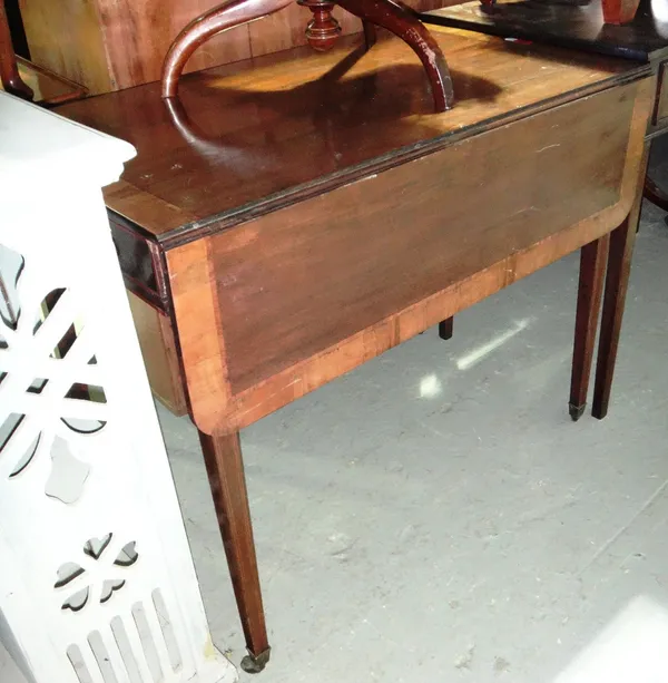 A 19th century mahogany drop flap Pembroke table.