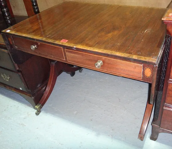 A 19th century mahogany sofa table.