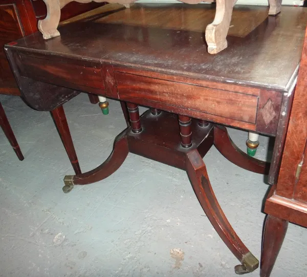 A 19th century mahogany sofa table.