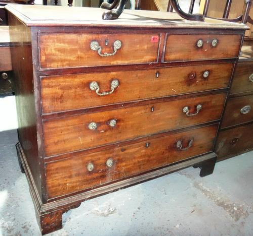 A 19th century mahogany chest of two short and three long drawers.