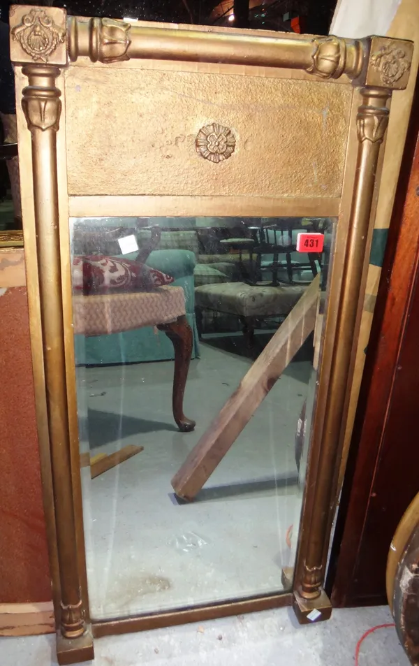 A 19th century gilt framed pier mirror.