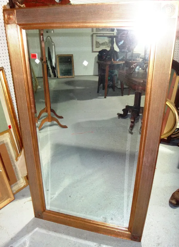 A 20th century gilt framed wall mirror,