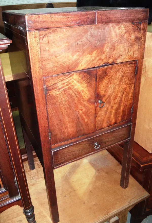 A 19th century mahogany lift top washstand.