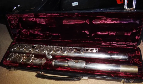 A 20th century silver plated 'Buffet' flute.