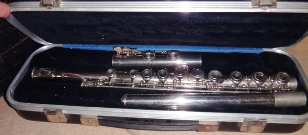 A 20th century silver plated 'Boosey & Hawkes' Regent flute.