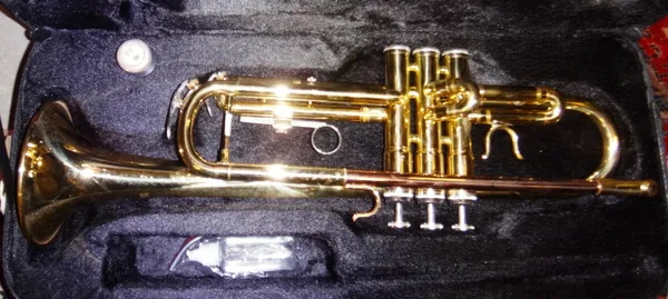 A 20th century 'Windsor' trumpet, with a case.