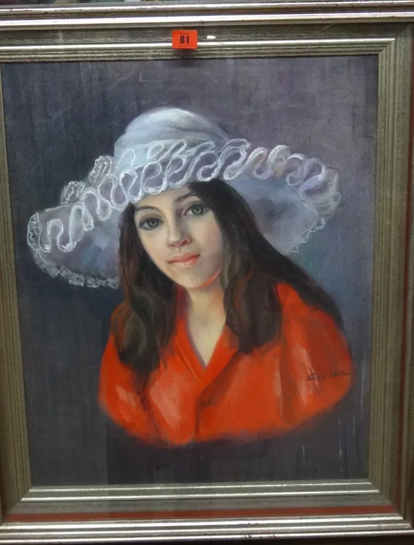 Sorina (20th century), Portrait of a girl, pastel.