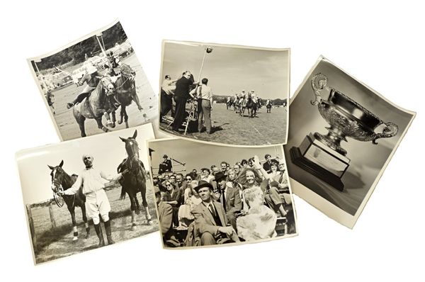 COWDRAY PARK POLO - approx. 80 b/w. photographs (mostly 10 x 8 ins.) depicting crowd scenes (with some individuals), matches in progress, stabling, tr