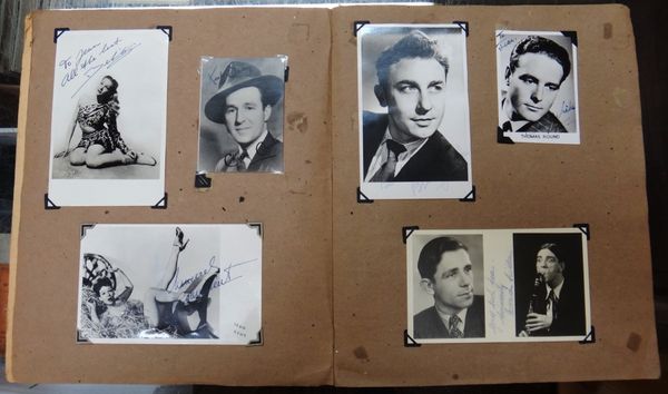 FILM STARS - approx. 65 publicity photos. & cards; vs. sizes, some signed.