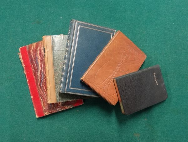 OLD LEATHER - a small miscellany; with some bindings, 19th & 20th cents.