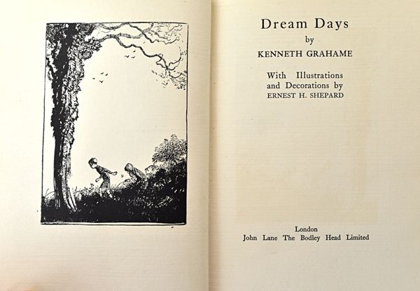 GRAHAME (K.)  Dream Days.  With illustrations and decorations by Ernest H. Shepard.  Limited (large paper) Edition. 30 illus. (some f-page); original