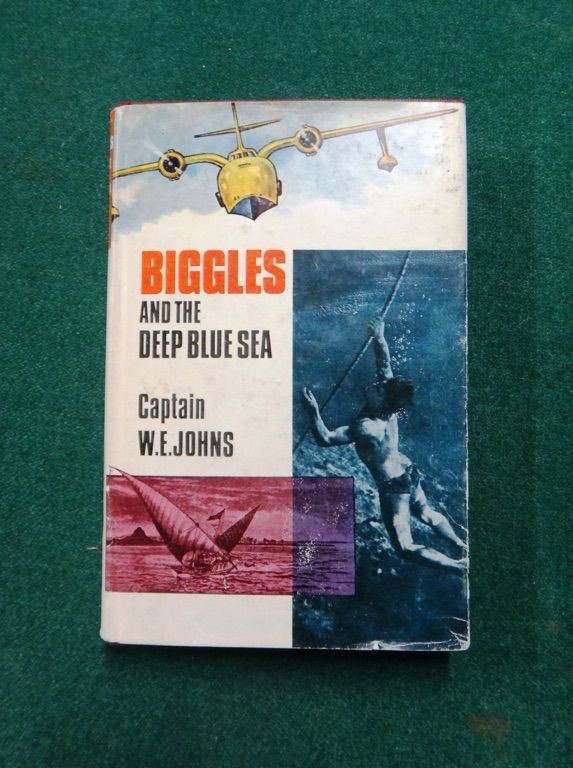 JOHNS (W.E.)  Biggles and the Deep Blue Sea.  First Edition. half title, advert. leaf; lettered cloth & d/wrapper (not clipped). Brockhampton Press, 1