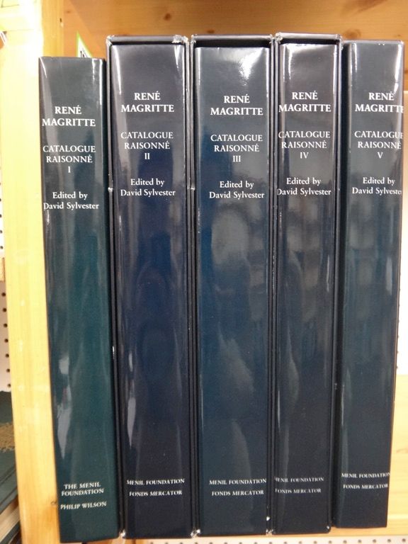 SYLVESTER (D.), editor.  Rene Magritte: catalogue raisonne.  5 vols. (incl. Supplement). illus. throughout, d/wrappers, roy. 4to. 1992-97.  *  slipcas