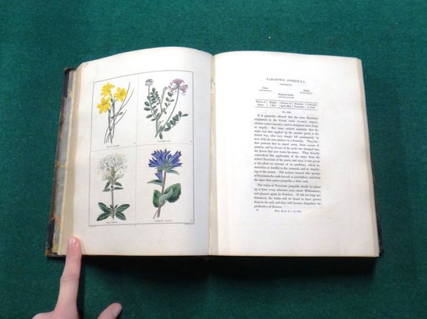 MAUND (B.)  The Botanic Garden  . . .  vols. 1 - 5 ( in 3). 132 hand-coloured plates (4 illus. on each); printed & engraved titles; near contemp. half