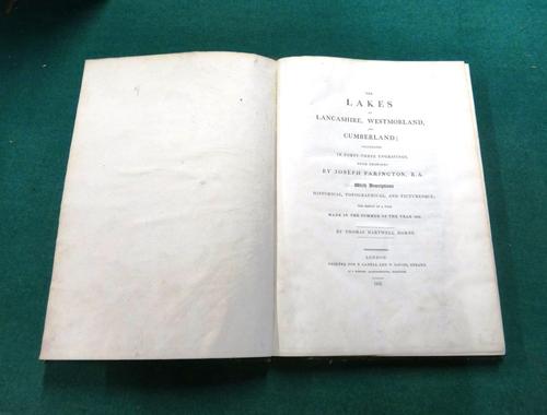 HORNE (T.H.)  The Lakes of Lancashire, Westmoreland, and Cumberland  . . .  the result of a tour  . . .  First Edition. 43 copper-engraved plates (by