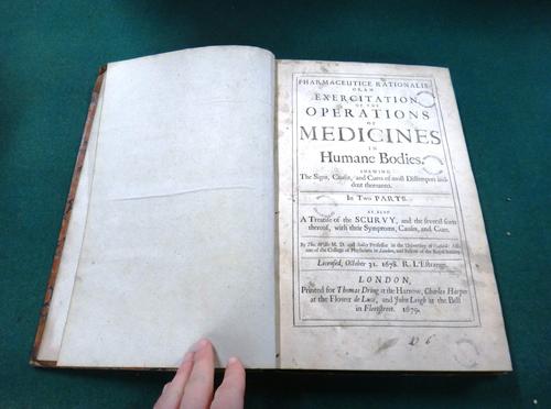 WILLIS (T.)  Pharmaceutice Rationalis: or, an Exercitation of the Operations of Medicines in Humane Bodies  . . .  in two parts. As also a treatise of