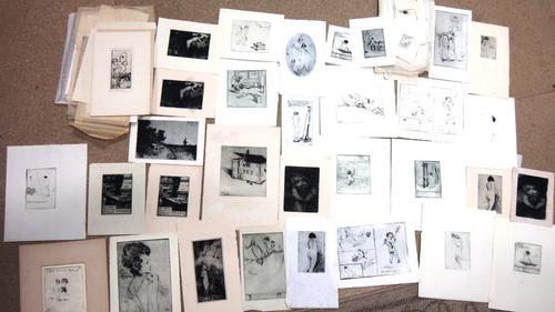 Alexander Brantingham Simpson (fl.1904-1931), a quantity of assorted etchings, mainly figurative subjects, all unframed, various sizes, together with