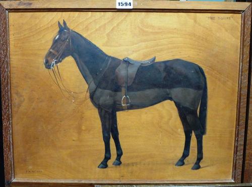 Frances Mabel Hollams (1877-1963), The Squire, oil on board, signed and  inscribed, 33.5cm x 45.5cm. DDS  Illustrated