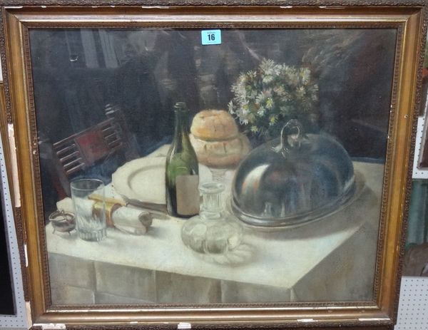 English School (c.1900), Tabletop still life, oil on canvas.