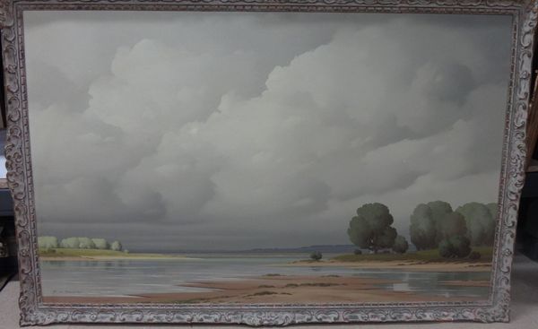 Pierre de Clausade (1910-1976), Reflections of the sun, oil on canvas, signed, 72cm x 115cm. Provenance: with Stacey Marks; Frost & Reed DDS  Illustra