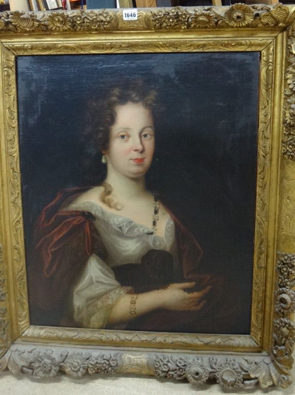 Manner of Sir Peter Lely, Portrait of a lady, oil on canvas, 72cm x 58.5cm.