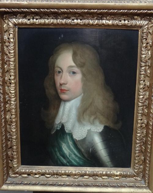 Attributed to Theodore Russel (1614 - 1689), Portrait of a gentleman, possibly Prince Rupert, oil on panel, 38cm x 30cm.  Illustrated