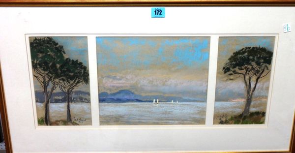 Paul Masset (contemporary), Pine Trees, San Tropez Golfe, pastel, signed and dated 2003.